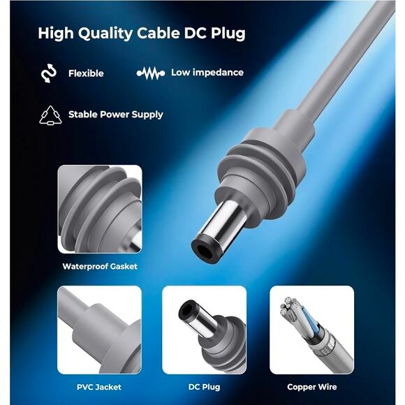 10FT Starlink Mini Car Charger DC Power Cable, 12V-24V  Waterproof - Picture 5 of 8